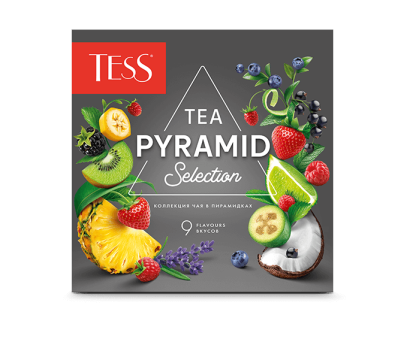Коллекция чая в пирамидках, 9 вкусов TESS Pyramid Tea Selection в пирамидках 45шт фото